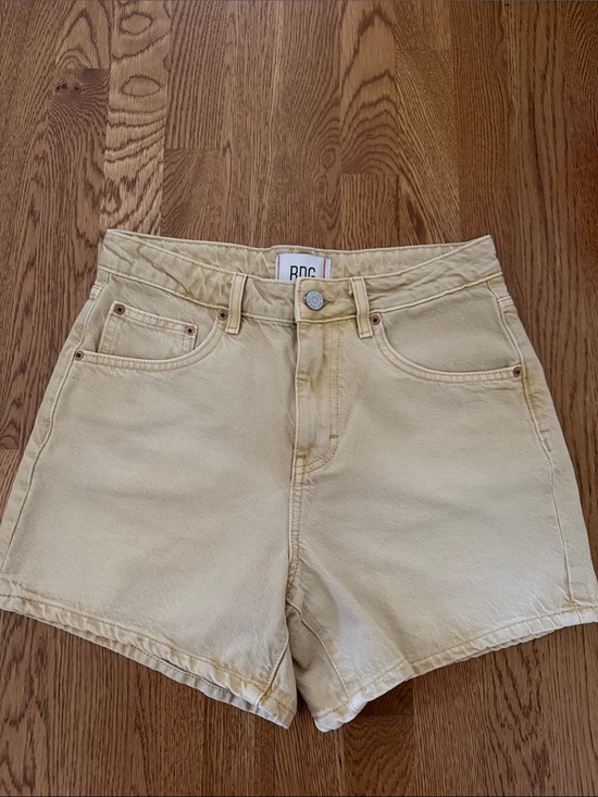 BDG Pants - BDG Cream High-Rise Denim Shorts